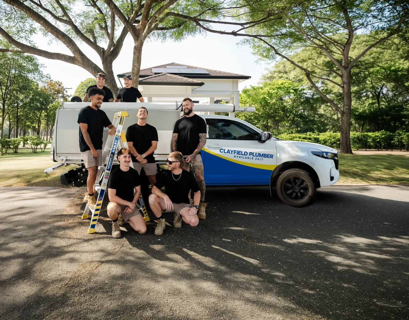 Clayfield Plumber ute and team